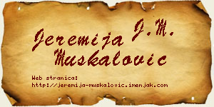 Jeremija Muskalović vizit kartica